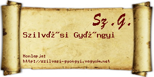 Szilvási Gyöngyi névjegykártya