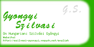 gyongyi szilvasi business card