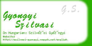 gyongyi szilvasi business card